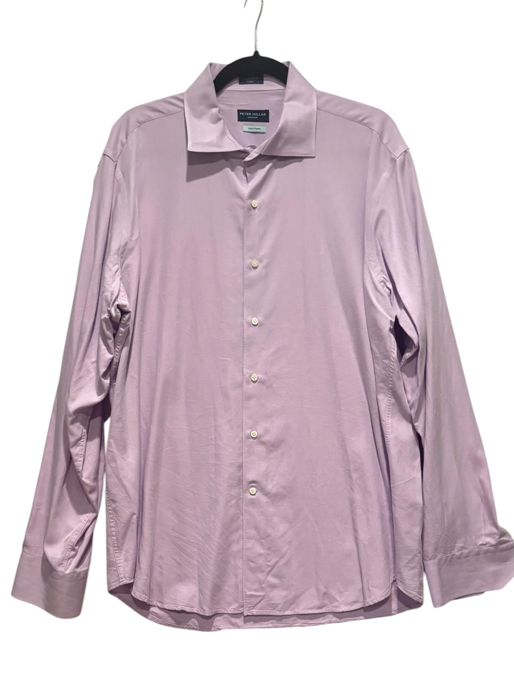 Peter Millar Collection Perfect Pinpoint Dress Shirt. Button Down. Size XL Lilac